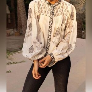 Oliphant pin tucked blouse